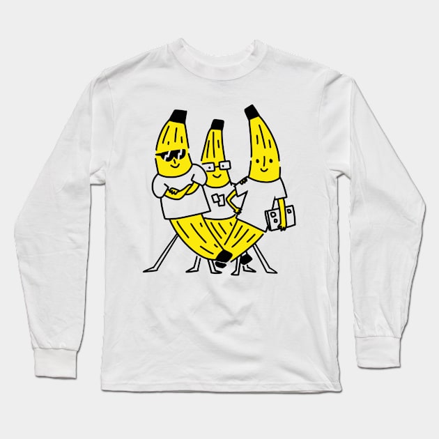 We've Gone Bananas! (color) Long Sleeve T-Shirt by ginaromoart